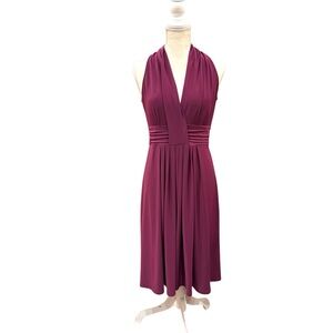 Elegant Purple Halter Dress